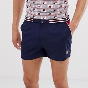 FILA Vintage Hightide 4 Navy and Red Shorts